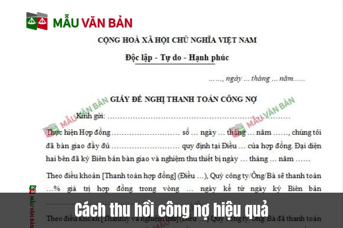 Cách thu hồi công nợ hiệu quả