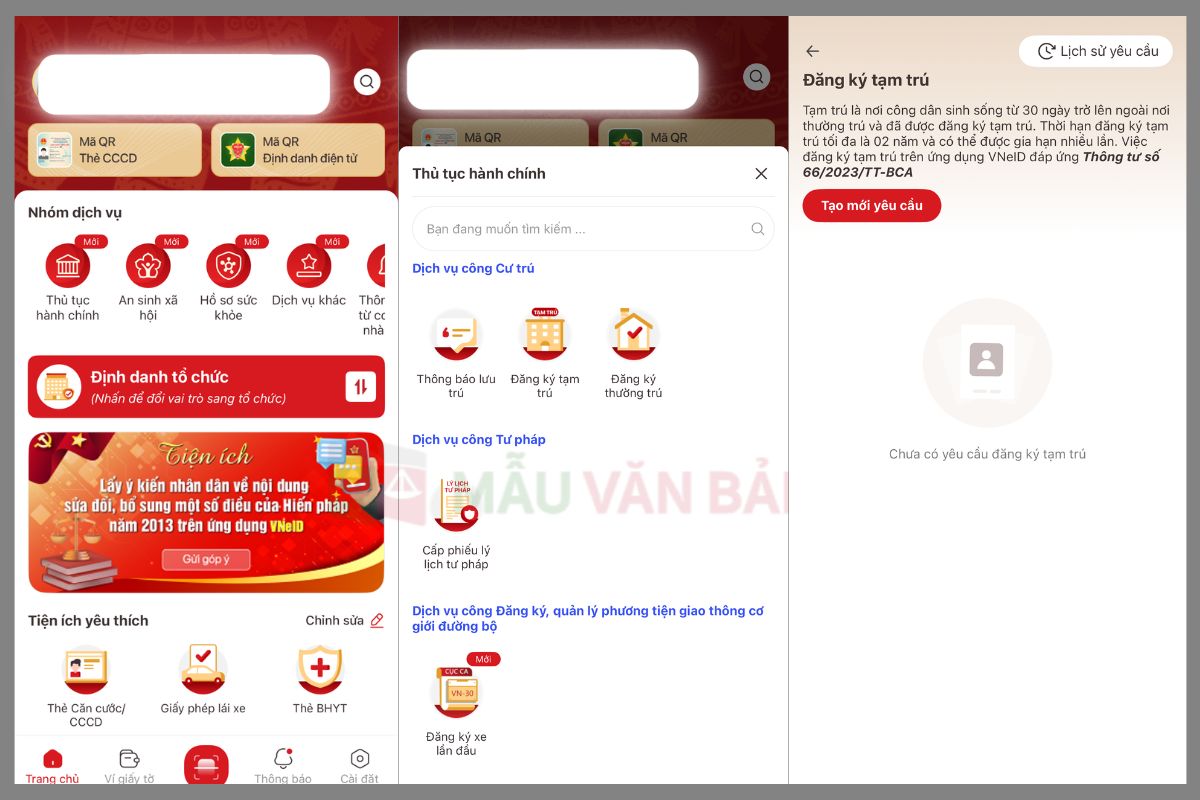 Đăng ký thường trú qua VNeID