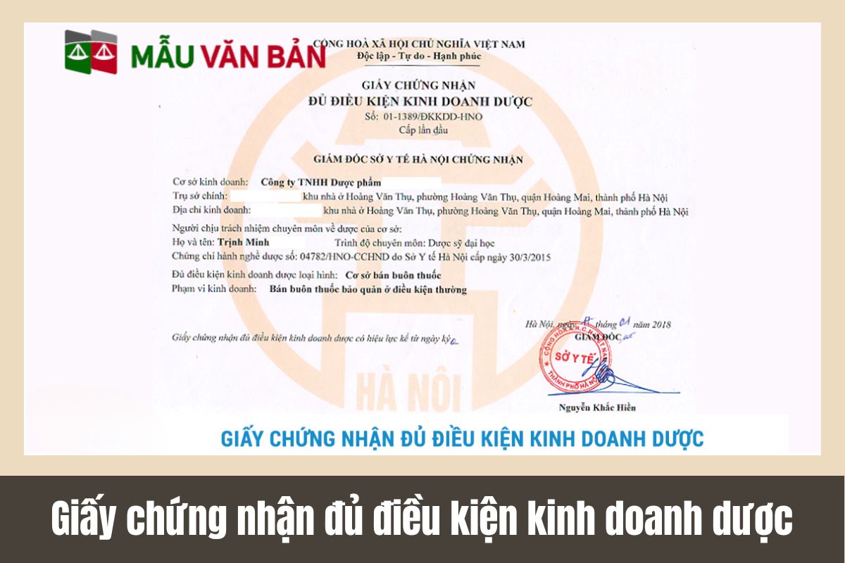 Giấy chứng nhận đủ điều kiện kinh doanh dược là gì?