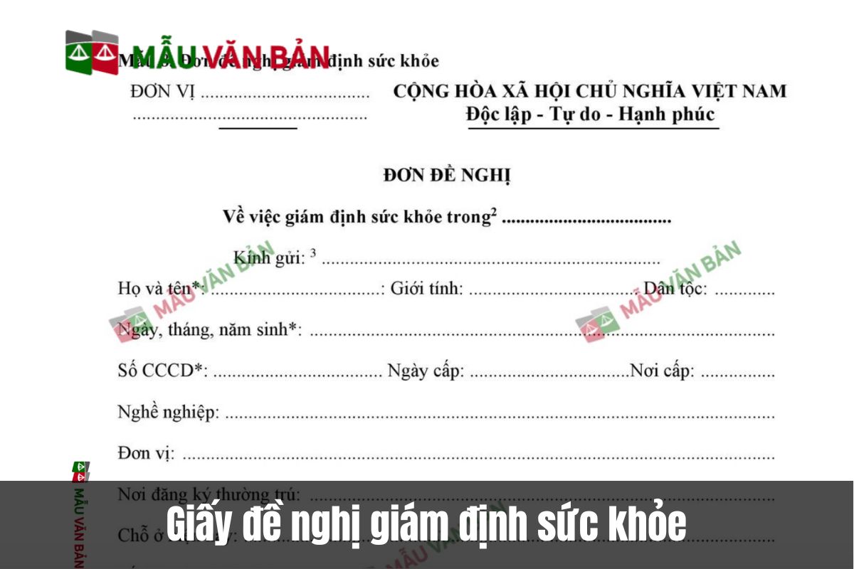 Giấy đề nghị giám định sức khỏe: Nội dung và cách lập