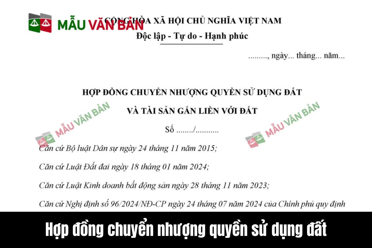 Hợp đồng chuyển nhượng quyền sử dụng đất