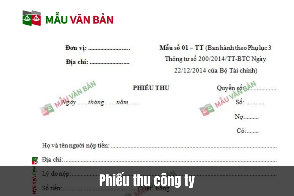 Mẫu phiếu công ty