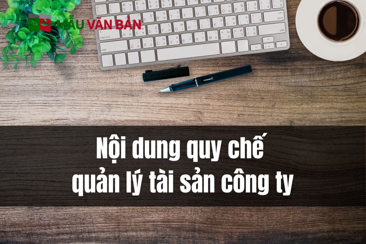 Nội dung cốt lõi của quy chế quản lý tài sản công ty