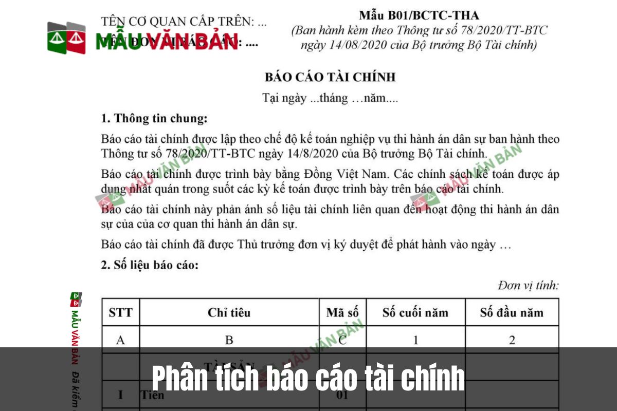 Phân tích báo cáo tài chính