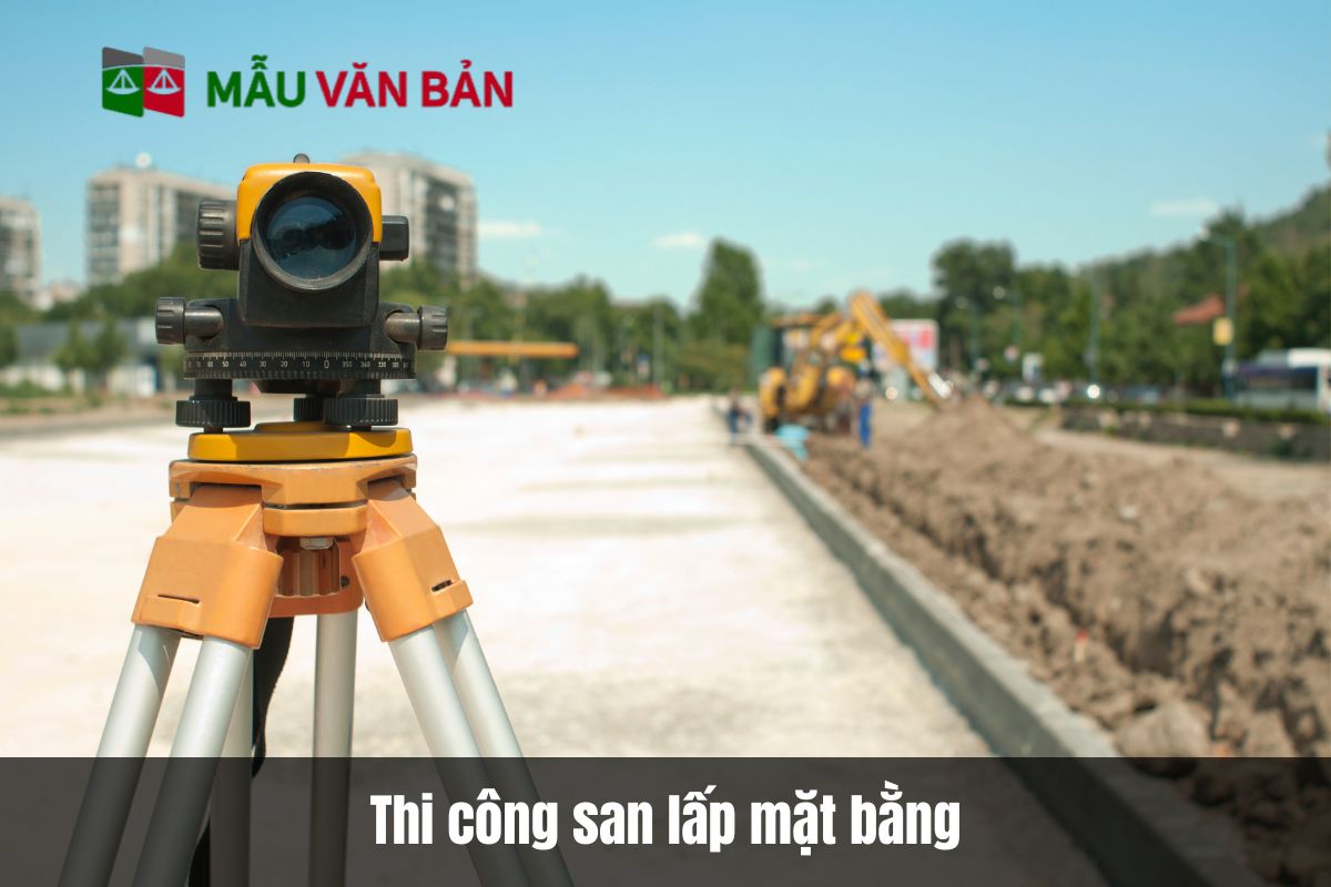Thi công san lấp mặt bằng