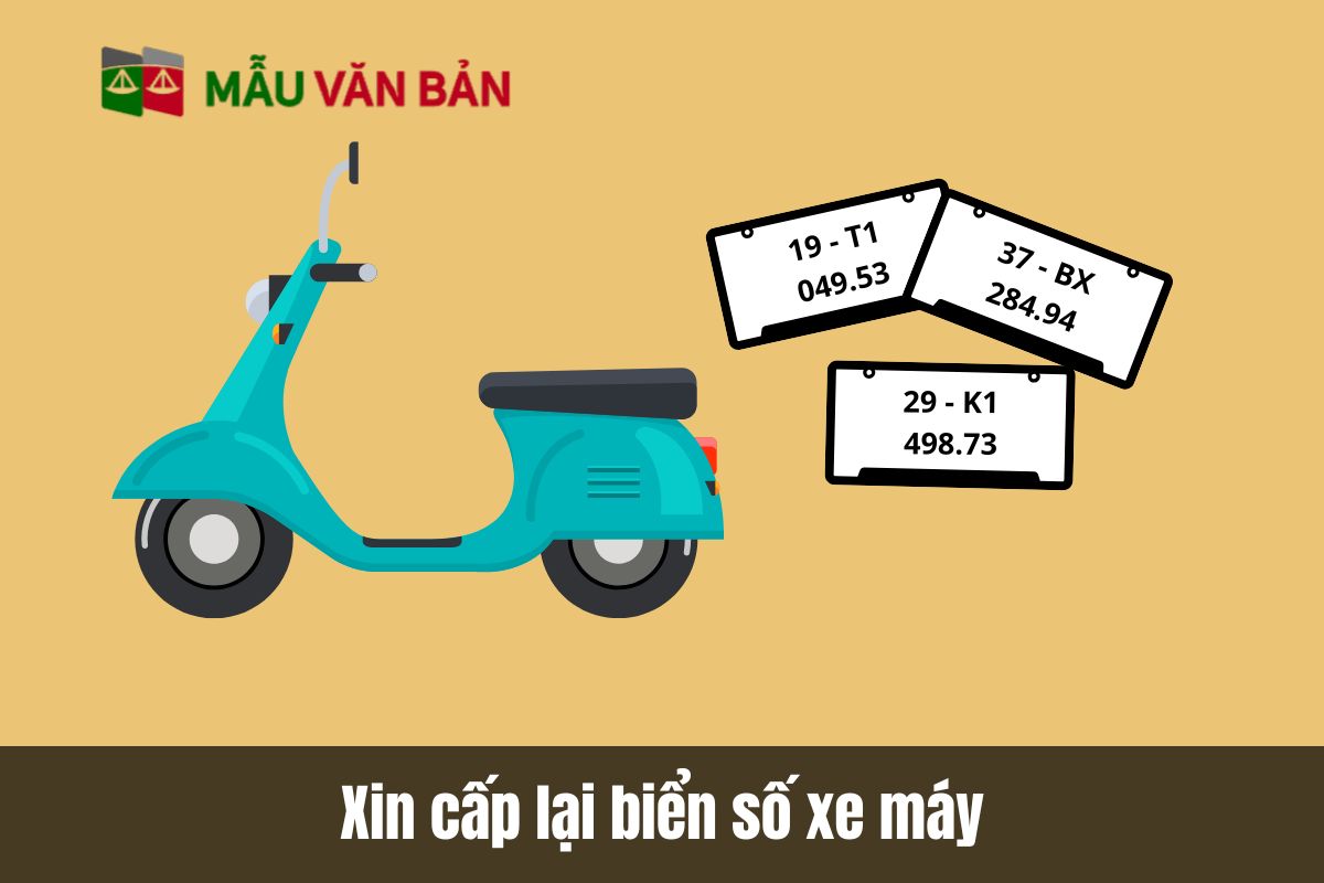 Xin cấp lại biển số xe máy